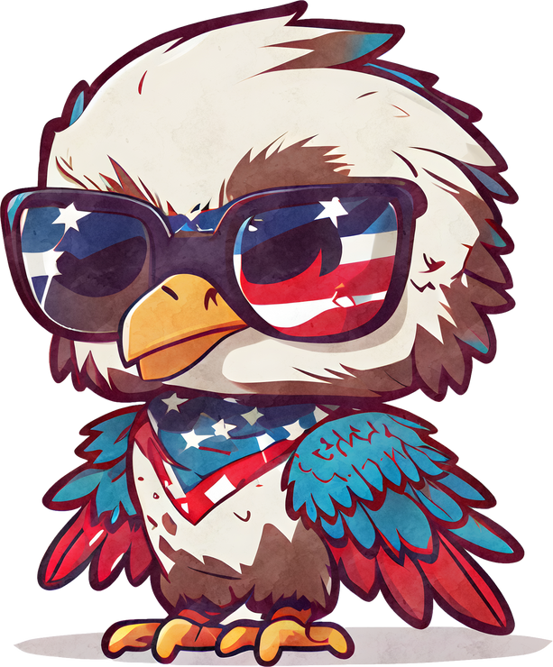 Patriotic Eagle clipart 4th of July